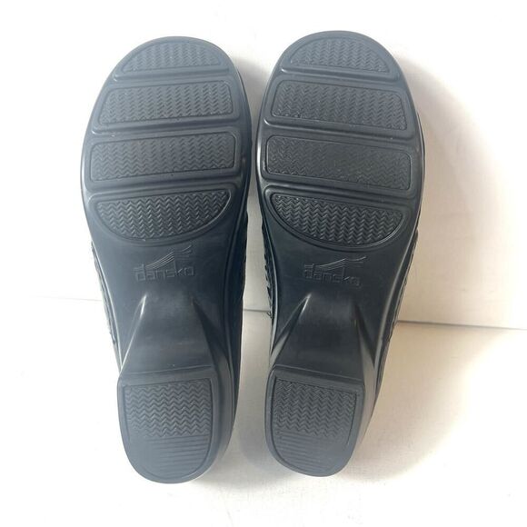 Dansko Black Leather Clog Women's EU 38 US 7.5-8 Comfort Mule Slip On Work Shoes - Picture 11 of 11